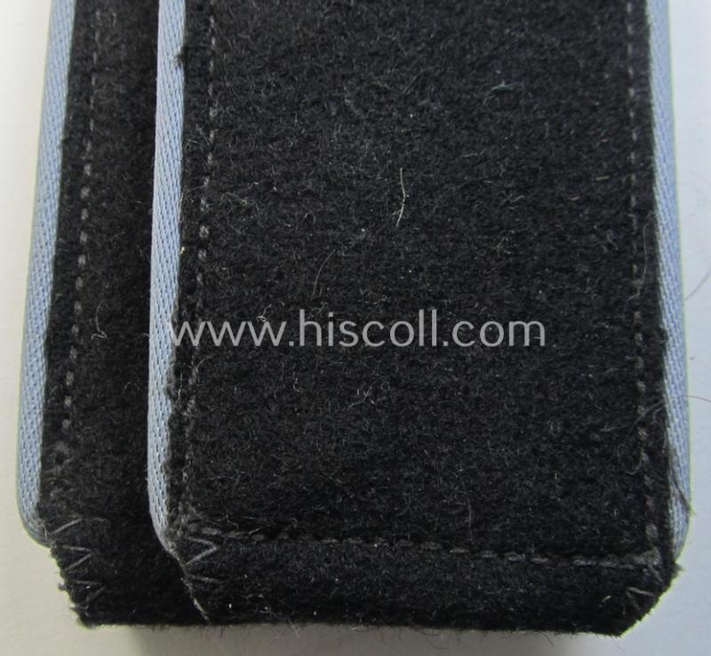 Attractive - and/or fully matching! - pair of Waffen-SS, enlisted-mens'-type shoulderstraps as piped in the light-blue-coloured branchcolour as was intended for usage by a soldier who served within the: 'Waffen-SS Nachschub-Truppen'