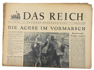 German Newspaper “Das Reich” July 1942