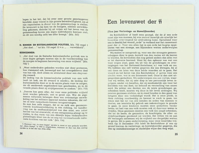 Dutch SS Booklet 'Vormingsbladen' Sprokkelmaand 1942