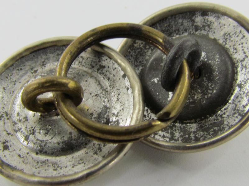 2 x Original German NSDAP (Nazi Party) Political Uniform Buttons