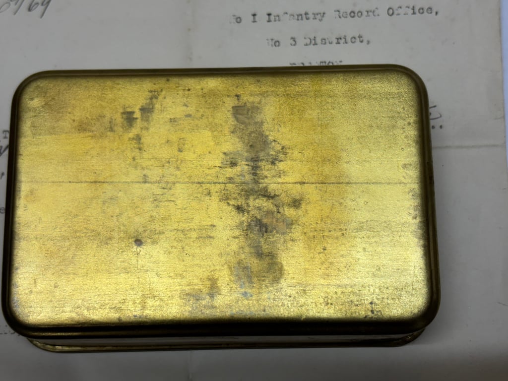 Casualty Princess Mary Gift Box- 9th Lancashire Fusiliers
