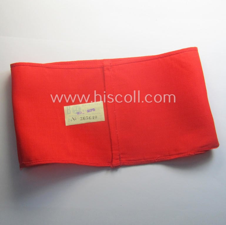 Linnen-based armband (ie. 'Armbinde') as was intended for usage by the staff of the: 'SA-Wehrmannschaften' (being a hardly ie. never used example that still shows its period-attached so-called: 'RzM'-etiket)