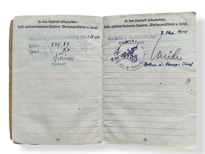 "Grossdeutschland'' Soldbuch -Heinz Mader-