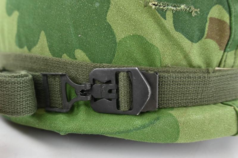 US Vietnam War Infantry helmet with camouflage cover and liner