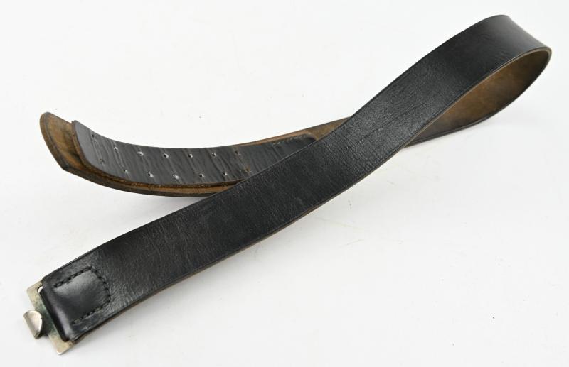 German WH Black Leather Combat Belt