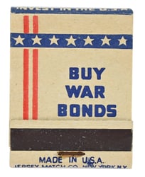 US WW2 Warbonds Matchbox 'Keep 'Em Flying!'