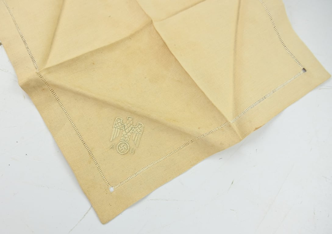 German Third Reich Adolf Hitler Personal Cloth Napkin