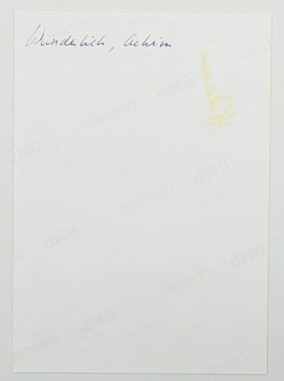 Signature of Wehrmacht Heer KC Recipient 'Achim Wunderlich'