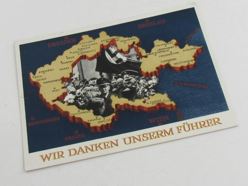 Postcard : 'Wir danken unserm Führer'