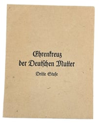 German Mother's Cross in Bronze Medal Pouch