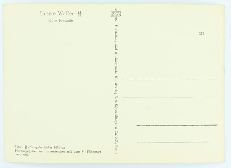 German Waffen-SS Kriegsberichter Postcard 'Unsere Waffen-SS'