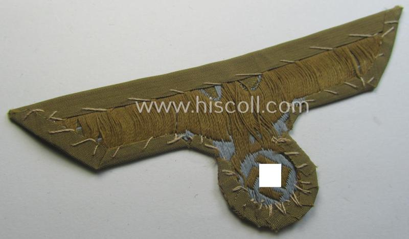 Attractive, WH (Heeres) 'tropical-issue' (ie. DAK or: 'Deutsches Afrika Korps'-related-) breasteagle as executed in neat so-called: 'BeVo'-weave style and that comes in a neatly pre-folded albeit still 'virtually mint', condition