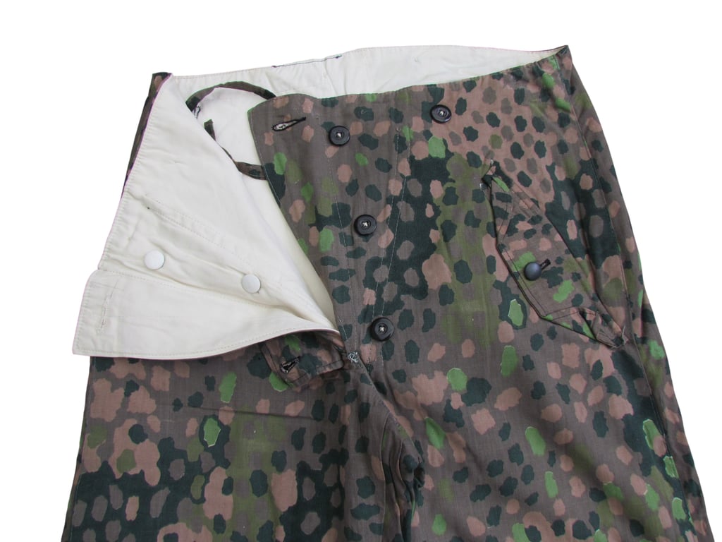 Extremely Rare Waffen-SS Dot 44 Erbsentarn Reversible Winter Trousers – Stone Mint Condition
