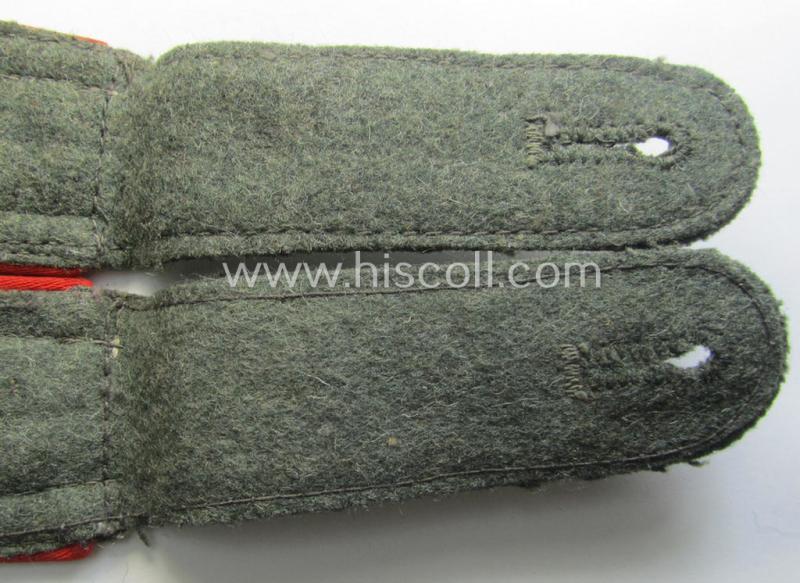 Pair of WH (Luftwaffe), early-war-period- (and I deem 'tailor-made') NCO-type shoulderstraps as was intended for usage by an: 'Unteroffizier eines Flakartillerie-Abteilungs o. Rgts.'