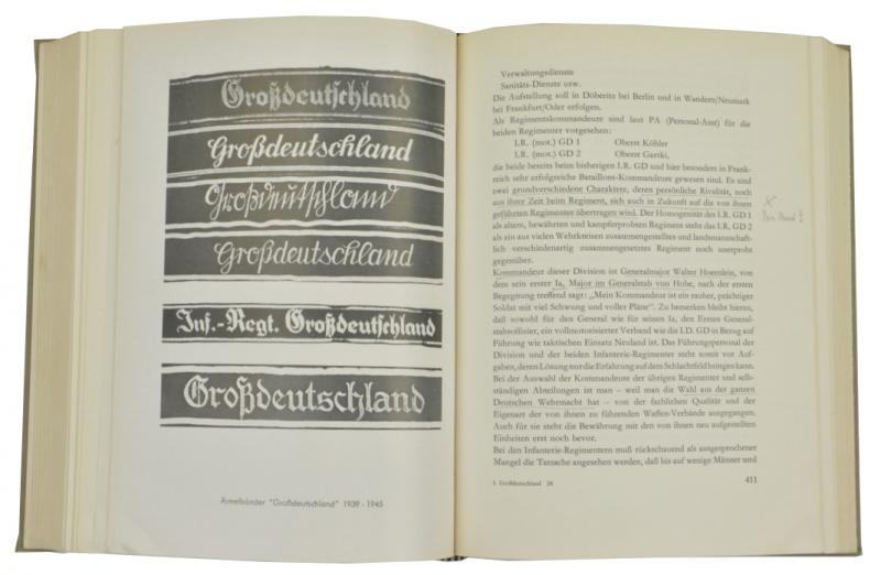 German Signed Book: die Geschichte des Panzerkorps Großdeutschland