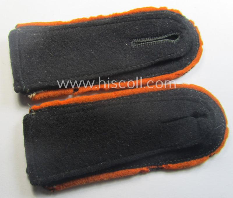 Relic pair of Waffen-SS (I deem fairly early-war pattern and privately-purchased!) NCO-type shoulderstraps as was intended for usage by an: 'Unterscharführer' who served within the: 'Waffen-SS Feldgendarmerie-Trpn.'
