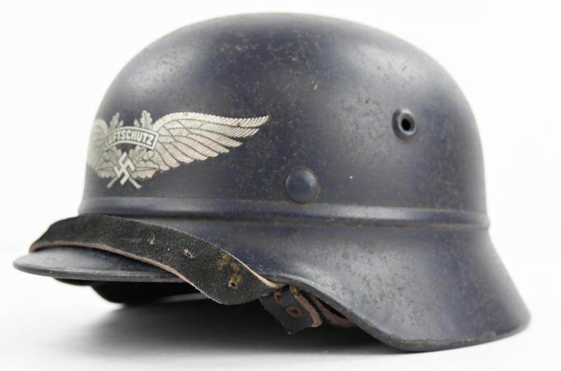 German M35 Luftschutz Beaded Helmet