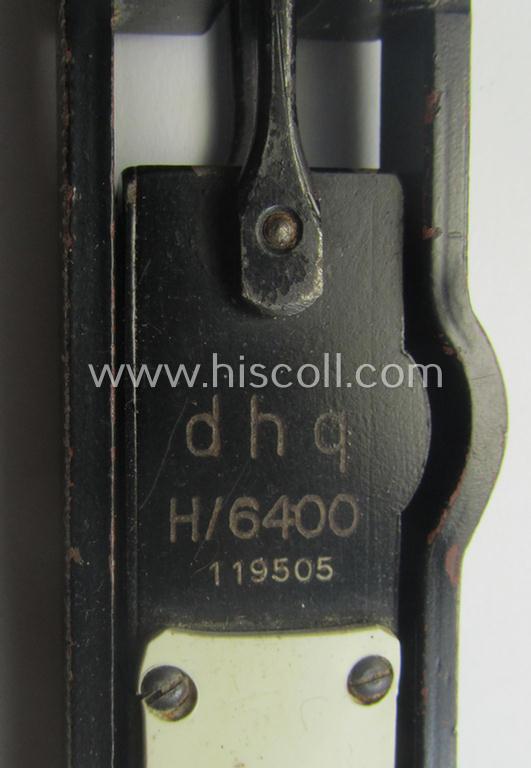 WH equipment-item being a so-called: 'Deckungswinkelmessgerät H/6400' (or: angle-measuring-device) being a neatly maker- (ie. 'DHQ'-) marked example