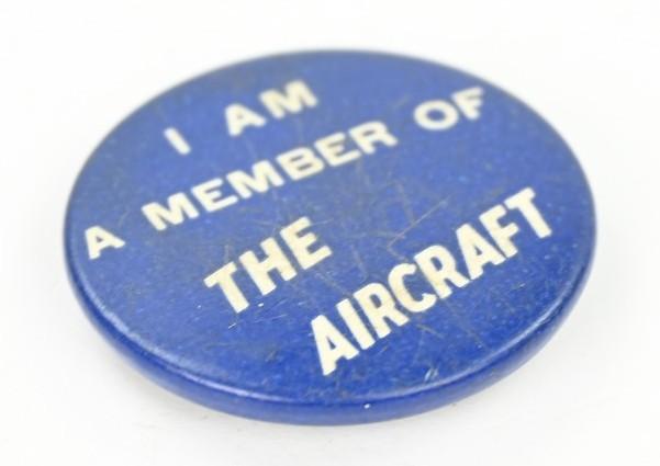 USAAF WW2 Period Aircraft Workers Button