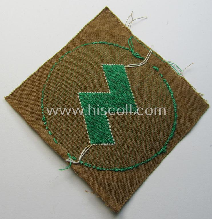 Attractive, DJ (ie. 'Deutsches Jungvolk') arm-badge as was specifically intended for usage by a member who served within the: 'Oberbann 3' (being a 'virtually mint- ie. unissued' example that is void of an 'RzM'-etiket)