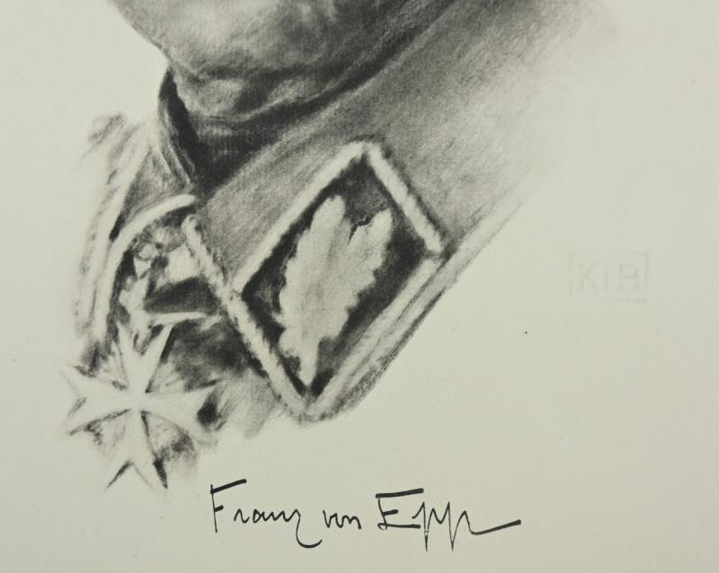 German Third Reich Litho 'Franz Ritter von Epp' by K.J.Böhringer