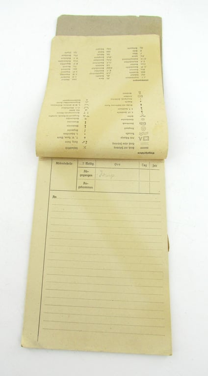 German mapcase notebook ( Melde-Block )