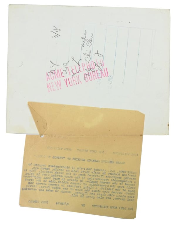 US WW2 Photographic Copy 1944 Flyer Berlin