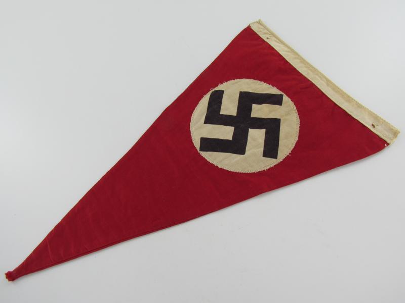 German Third Reich Era Double Sided Triangle Pennant