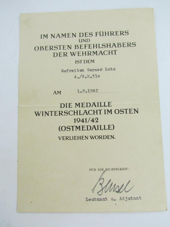 WH (Heer) Award Document Grouping from One Person