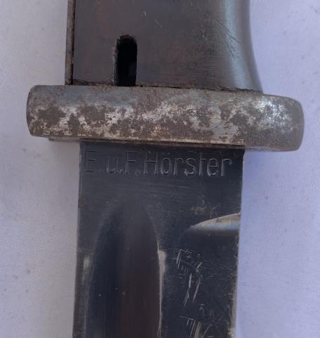 K98 Combat Bayonet with Leather Frog -matching numbers-