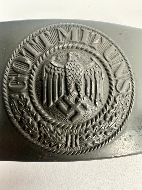 Steel Heer belt buckle marked C.T.D. 1943 "mint"
