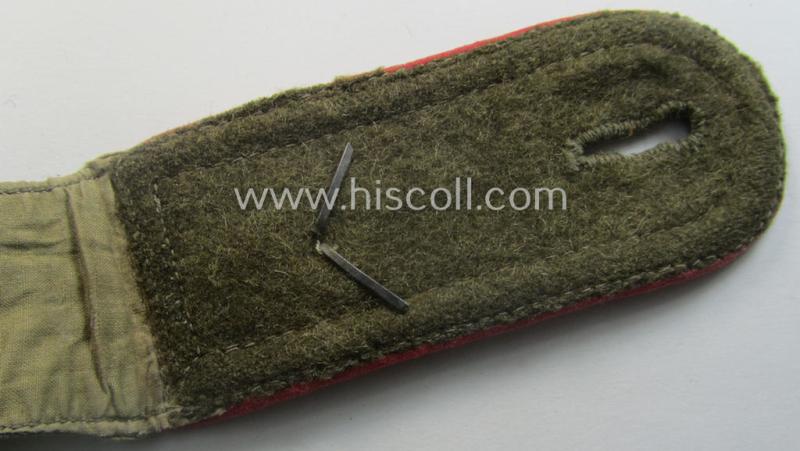 Single, WH (Heeres) 'tropical' NCO-type shoulderstrap: 'Feldwebel der Panzer-Truppen'