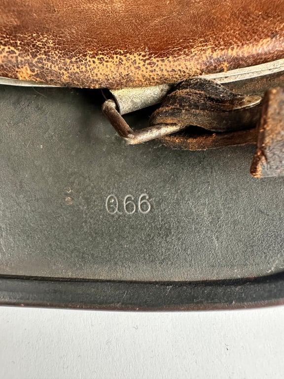 M35 'Re-issued' Ex DD Wehrmacht helmet "Q66" camo
