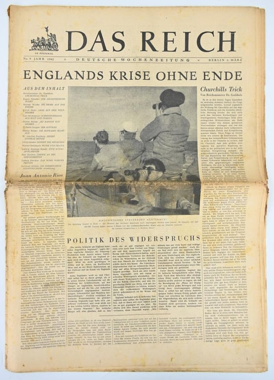 German Newspaper “Das Reich” March 1942