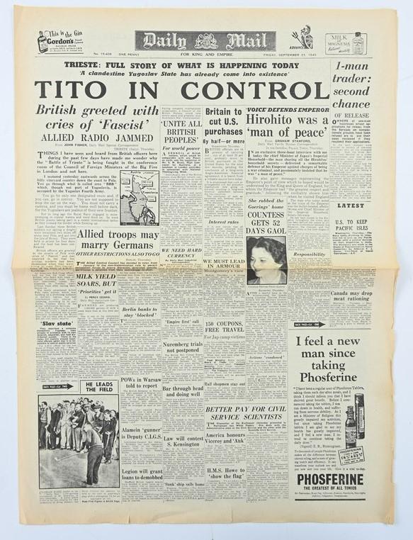 British WW2 Newspaper 'The Daily Mail'