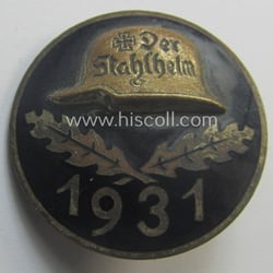 Enamelled lapel-pin: 'Der Stahlhelm' - Bund der Frontsoldaten...