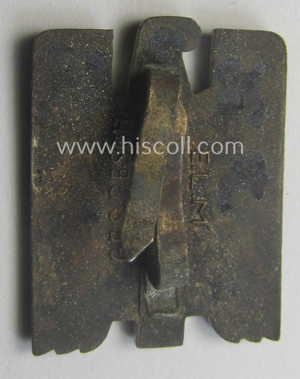 Larger-sized, multi-coloured- and/or neatly enamelled DRK (ie. 'Deutsches Rotes Kreuz') visor-cap badge (or: 'Mützenabzeichen für Schirmmütze')