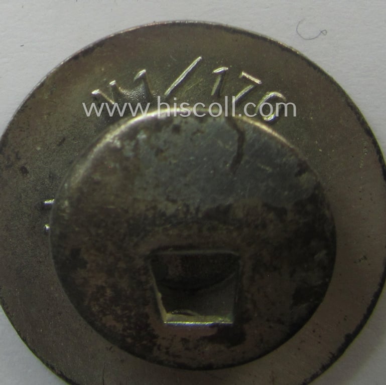 'N.S.D.A.P.'-membership-pin- ie. party-badge (or: 'Parteiabzeichen') showing the makers'-designation: 'RzM' and/or: 'M1/170' (= 'B.H. Mayers Kunstprägeanstalt')
