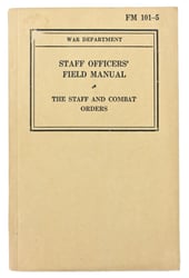 US WW2 Staff Officer Field Manual FM 101-5