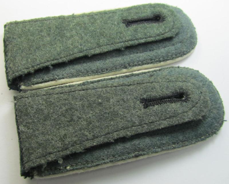 Attractive - and fully matching! - pair of WH (Heeres), early- (ie. pre-) war-period- (ie. 'M36 o. 40'-pattern) neatly 'cyphered' NCO-type shoulderstraps as was intended for usage by an: 'Oberfeldwebel des Infanterie-Regiments 4'