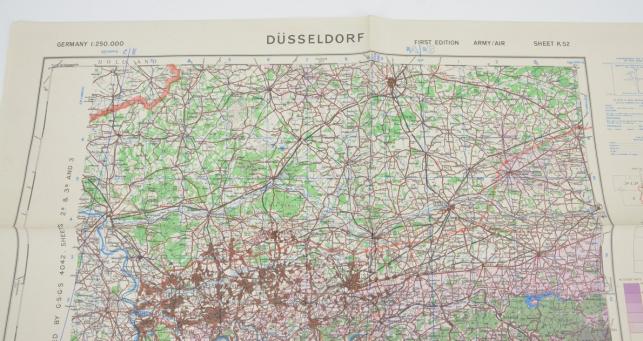 British WW2 Mapcard 'Dusseldorf' Germany