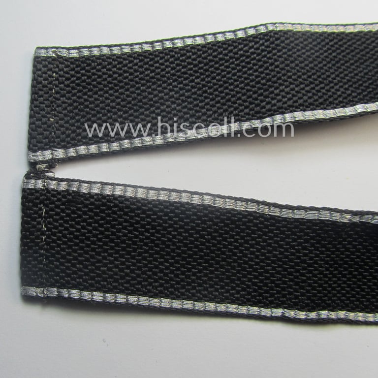 Stunning, 'SS-Totenkopfverbände'-officers'-type, 1937-pattern cuff-title (ie. 'Ärmelstreifen') as executed in flat-wire 'BeVo'-weave-pattern (in Gothic-styled script) for an officer within the: 'SS-Totenkopf Standarte' “Thüringen”