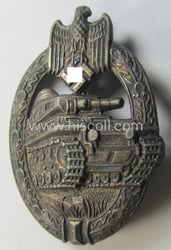 Moderately used 'Panzerkampfabzeichen in Silber' (or: silver-class panzer-assault...
