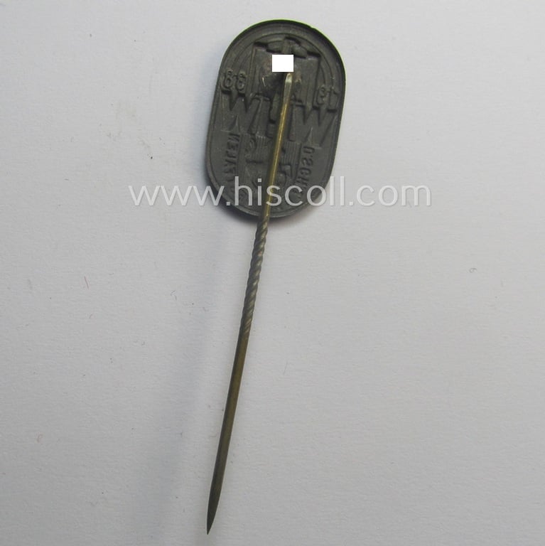 WHW- (ie. 'Winterhilfswerke'- ie. 'Opferschiessen'-) related commemorative lapel-pin entitled: 'WHW - 1938'
