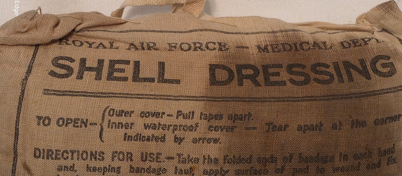 WW2 British shell dressing, RAF issue