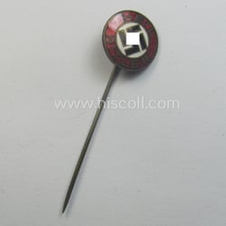 Smaller-sized (and I deem early-period): 'N.S.D.A.P.'-supporters'-lapel-pin showing the...