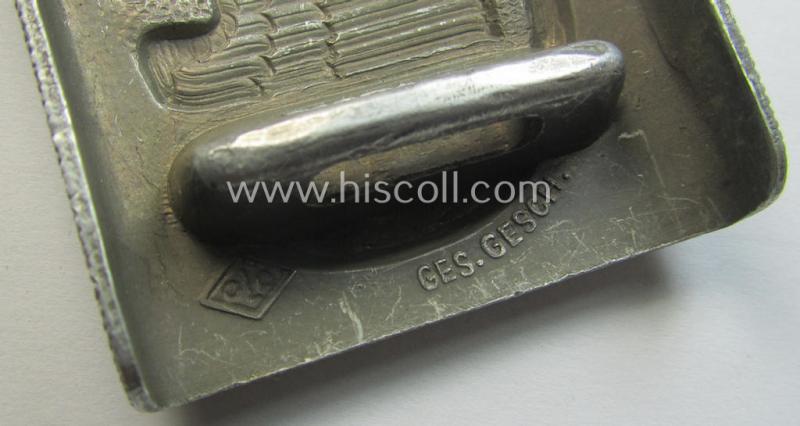 DRK (ie. 'Deutsches Rotes Kreuz'), enlisted-mens'- (ie. NCO-) type belt-buckle being a maker- (ie. 'OLC'-) marked example