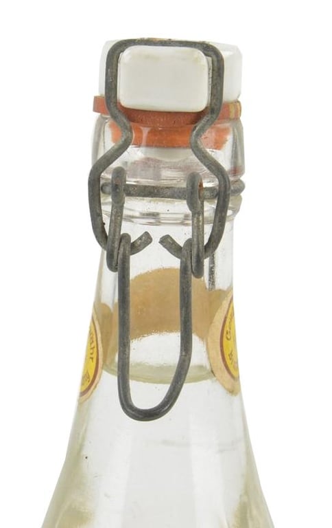 German Third Reich Era Water Bottle with Content