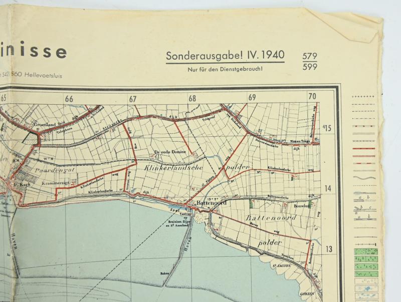 German Mapcard of 'Bruinisse' Holland