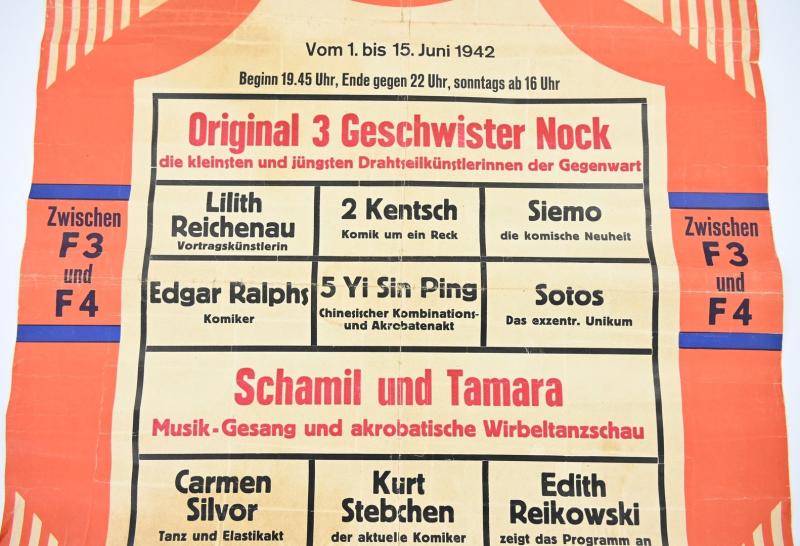 German Third Reich Era Theather Poster